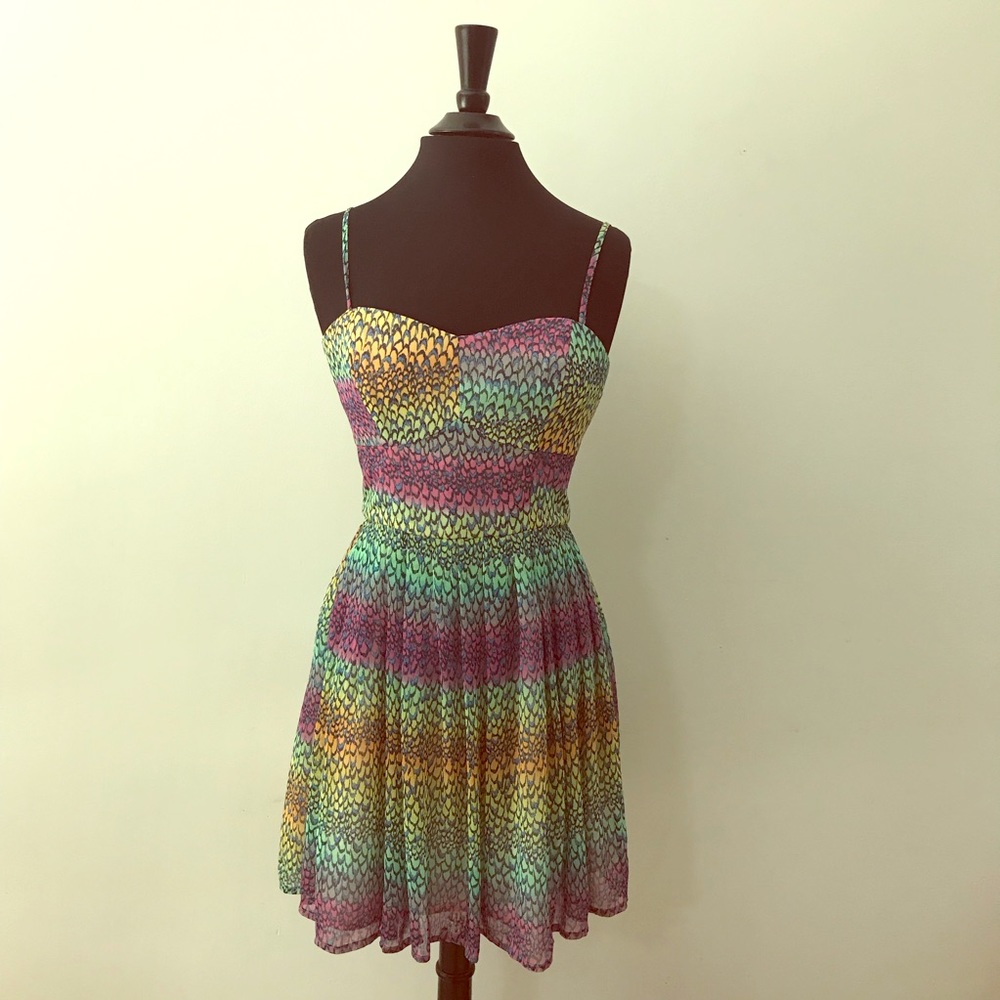 Jack by B.B. Dakota Feather Mini Tank Dress size 6